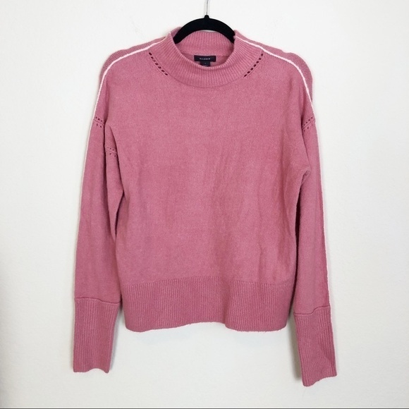 New Halogen Nordstrom Mock Neck Sweater In Pink Compact - Picture 1 of 11